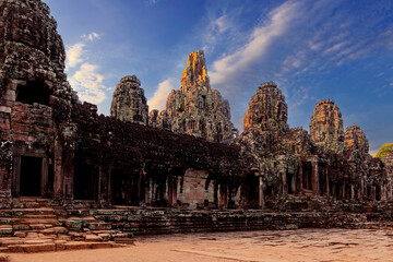 Fototapeta premium Ancient Khmer architecture. Angkor Wat complex, Siem Reap, Cambodia travel destinations