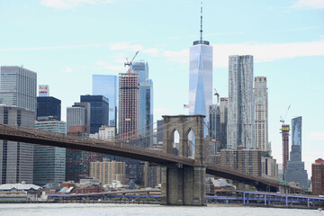 ブルックリンブリッジとマンハッタン