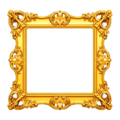 Yellow Frame. Transparent Inside and Background 3