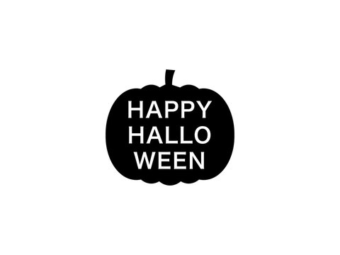 『ハピハロ』かぼちゃ型マーク：黒
