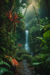 magical jungle where natures wonders come alive on a rainy