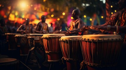 a group of drums