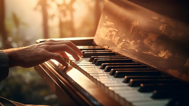 a person playing a piano
