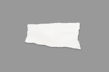 White ripped note,Torn paper edges for background. Ripped paper texture on transparent background. isolated on white background with clipping path.