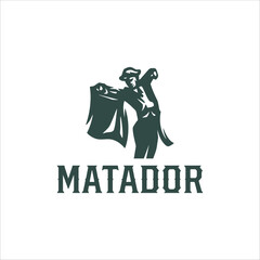 matador logo design vector template - obrazy, fototapety, plakaty