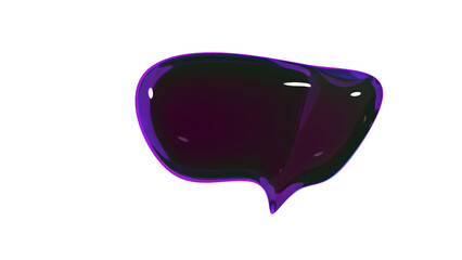 3D PURPLE BALOON ICON CARTOON GRAPHICS
