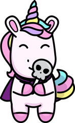 unicorn for halloween decorative element