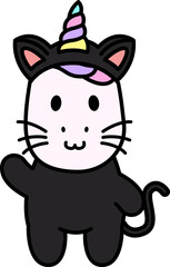 unicorn for halloween decorative element