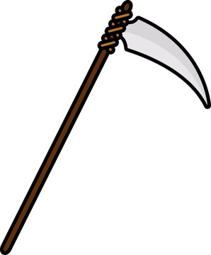 recommend clip art: scythe for halloween decorative element