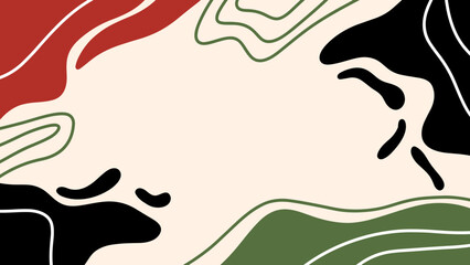 Simple Minimalist Wavy Abstract Shape Art Background