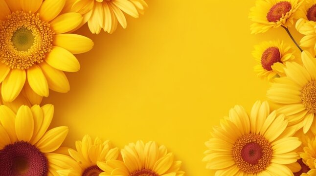 beautiful many yellow flower background