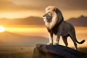 lion in the sun