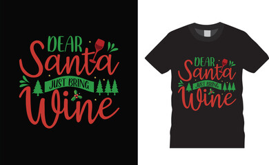 Christmas typography t-shirt design