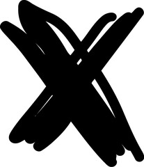 Scribble Marker Letter X