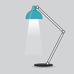 Desk office lamp with light shining