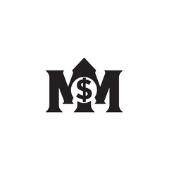 double M and dollar logo icon