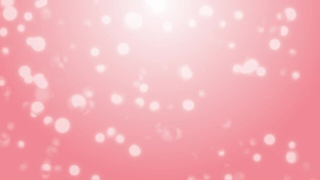 4K animation of Glitter circular particles rising ( pink )