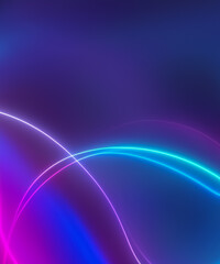 colorful background with abstract shape glowing in ultraviolet spectrum, curvy neon lines. Futuristic energy concept