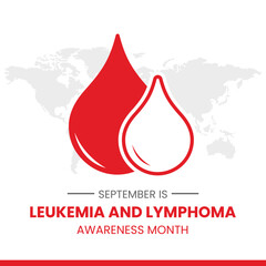 Vector illustration of doubble blood drop icon suitable for posters in celebration of leukemia and lymphoma awareness month