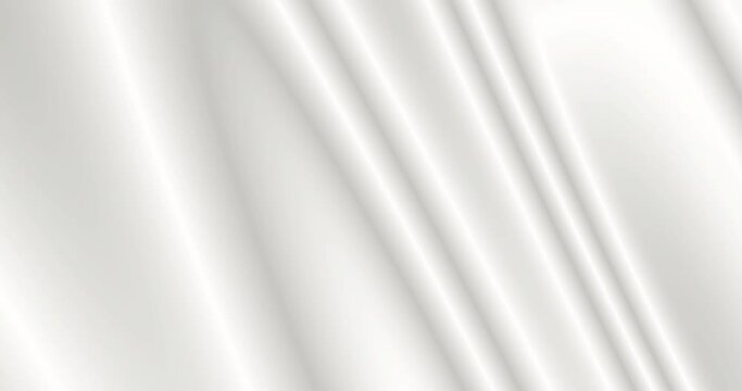 滑らかなドレープの白色のサテン生地の抽象的なアニメーション背景素材
