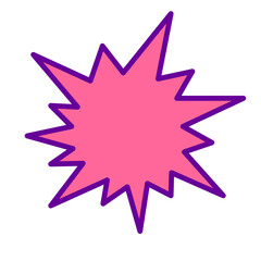 Starburst shape vector retro style