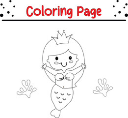 sea creatures coloring page for children. ocean animal coloring book Isolated for Kids
