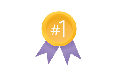 Label number one.on white background.Vector Design Illustration.