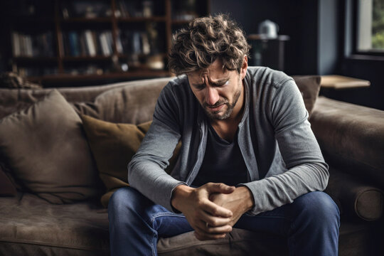 Portrait of a depressed man