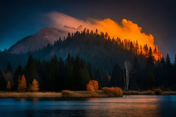 sunrise over the mountains