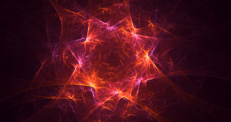 3D rendering abstract colorful fractal light background