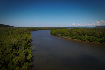 flying over the Daintree river
