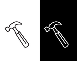 Hammer icon vector flat style illustration