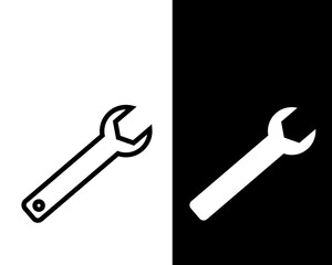 Wrench icon vector logo design illustration