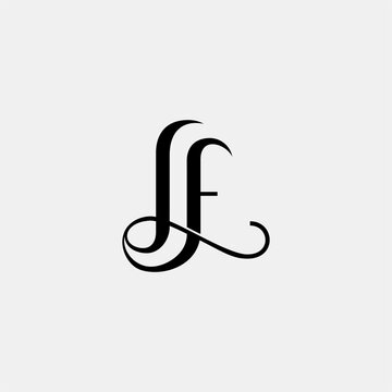 Initial letter LF, overlapping elegant monogram logo, luxury vector.
letter LF script logotype, LF luxury style icon
