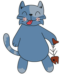 international cat day handdrawn vector element