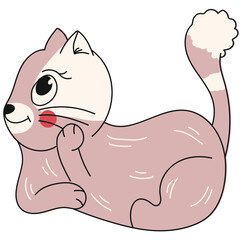international cat day handdrawn vector element