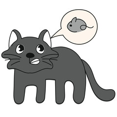international cat day handdrawn vector element
