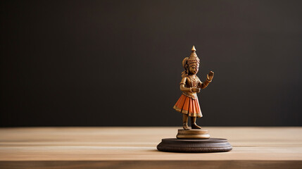 A small statue of Krishna, generative AI - obrazy, fototapety, plakaty