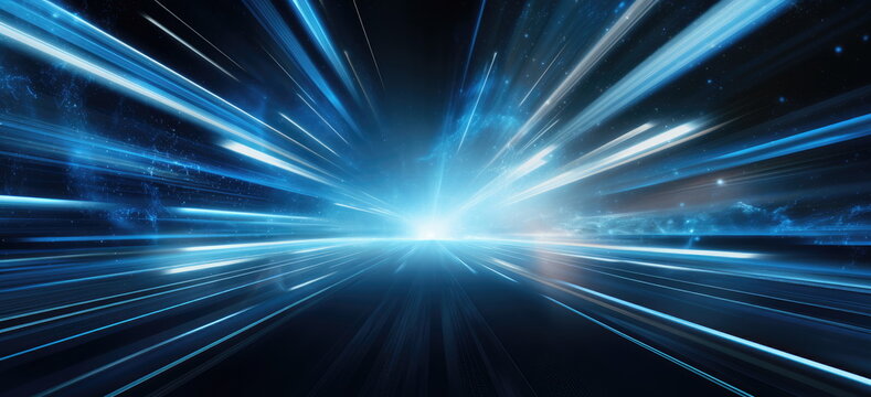 Light speed, hyperspace, space warp background. colorful streaks of light gathering towards the event horizon. Hand edited Generative AI. 