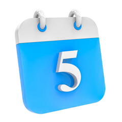 Calendar icon of day 5