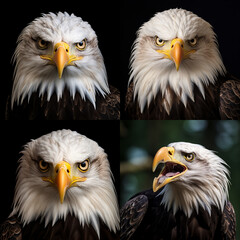 set of bald eagle