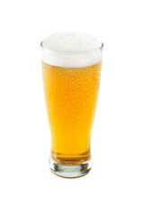 The glass of cold beer