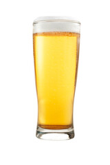 The glass of cold beer