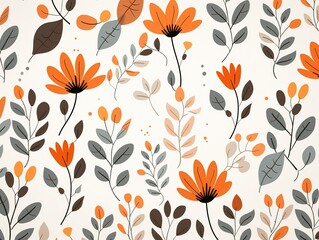  pattern with autumn leaves