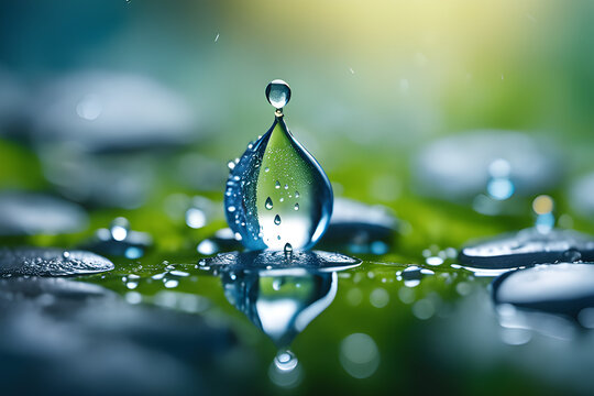 water droplets in silence Generative AI, AI