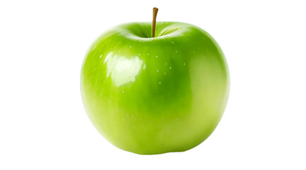 Green apple isolated transparent background