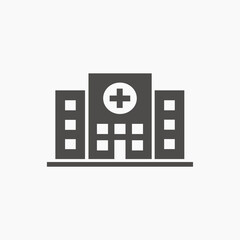 Hospital building icon vector isolated. medical, clinic, doctor symbol