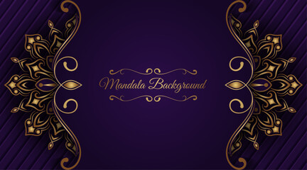 Luxury background with golden mandala ornament