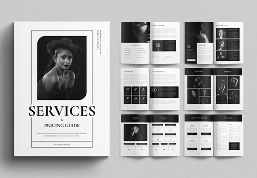 Services and Pricing Guide Layout Magazine Template