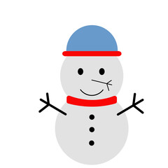 Snowman Icon Flat